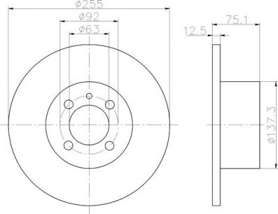 Textar 92011600 тормозной диск на 3 (E21)