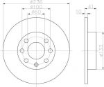 Textar 92020800 тормозной диск на OPEL KADETT E Наклонная задняя часть (33_, 34_, 43_, 44_)