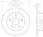 TEXTAR Торм. диск. зад. [252,5x10] 5 отв.MIN2 (92032400)
