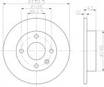 Textar 92050900 тормозной диск на FORD FIESTA фургон (FVD)
