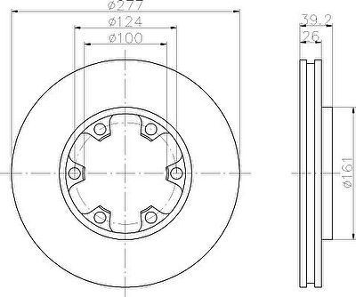Textar 92059000 тормозной диск на NISSAN TERRANO I (WD21)