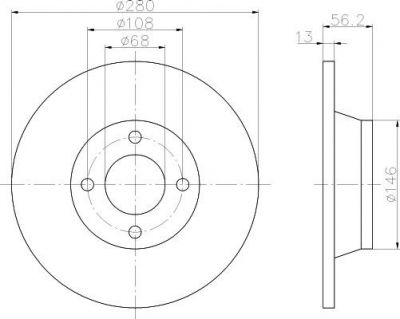 Textar 92060400 тормозной диск на AUDI 80 Avant (8C, B4)
