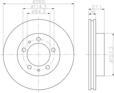 Textar 92070200 тормозной диск на NISSAN VANETTE автобус (C22)