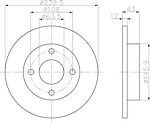 Textar 92075303 тормозной диск на FORD FIESTA фургон (FVD)