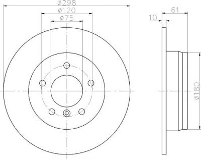 TEXTAR Диски торм.OPEL ASTRA G,H,ZAFIRA (280x24.8) вентилируемые (PRO) (92076603)