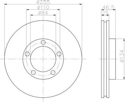 Textar 92080300 тормозной диск на TOYOTA HILUX II пикап (LN8_, RN5_, LN6_, YN6_, YN5_, LN5_, RN6_)
