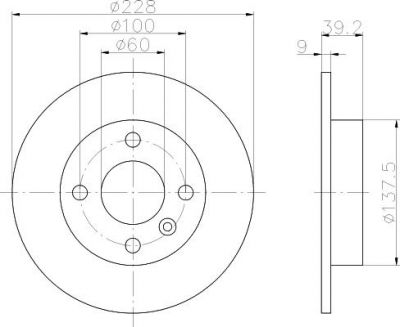 Textar 92082800 тормозной диск на VOLVO 460 L (464)