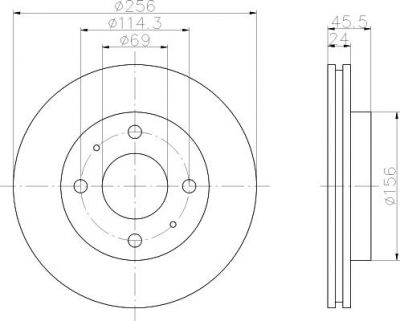 Textar 92082900 тормозной диск на VOLVO V40 универсал (VW)