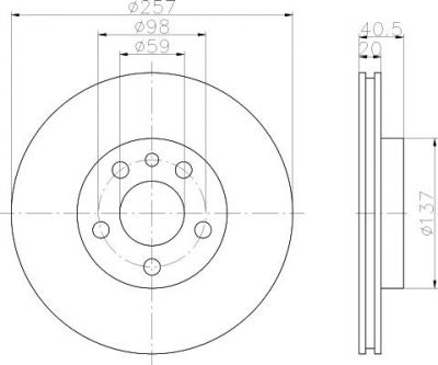 Textar 92088000 тормозной диск на PEUGEOT EXPERT фургон (222)