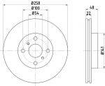 Textar 92090503 тормозной диск на TOYOTA MR 2 I (AW1_)