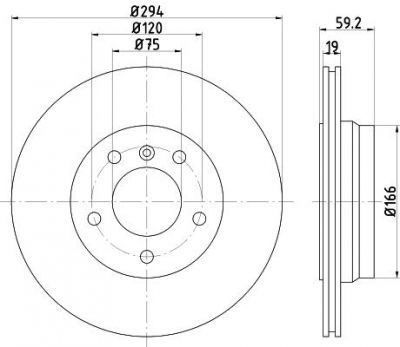 Textar 92097303 тормозной диск на 3 (E46)