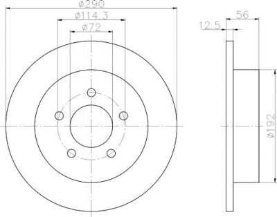 Textar 92108400 тормозной диск на CHRYSLER VOYAGER III (GS)