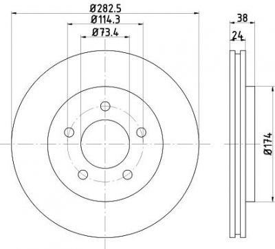 Textar 92108700 тормозной диск на DODGE CARAVAN