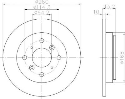 Textar 92114300 тормозной диск на HONDA PRELUDE IV (BB)