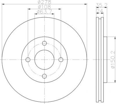 Textar 92131300 тормозной диск на FORD SIERRA Наклонная задняя часть (GBC, GBG)