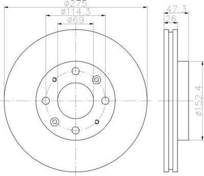 Textar 92136700 тормозной диск на KIA SPECTRA седан (LD)