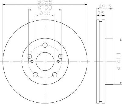 Textar 92138900 тормозной диск на TOYOTA CALDINA (ST21_, CT21_, AT21_)