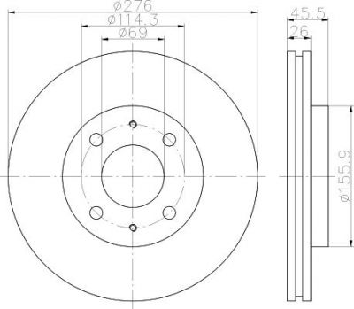Textar 92148703 тормозной диск на MITSUBISHI LANCER универсал (CS_W)