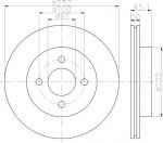 Textar 92148800 тормозной диск на NISSAN ALMERA I (N15)