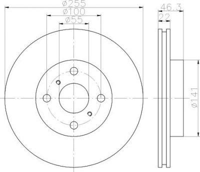 Textar 92156100 тормозной диск на TOYOTA YARIS (NHP13_, NSP13_, NCP13_, KSP13_, NLP13_)