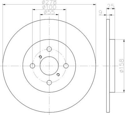 Textar 92161900 тормозной диск на TOYOTA YARIS (NHP13_, NSP13_, NCP13_, KSP13_, NLP13_)