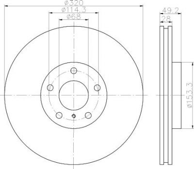 TEXTAR Диск торм.пер. Nissan Murano (Z50) 05> (92162400)