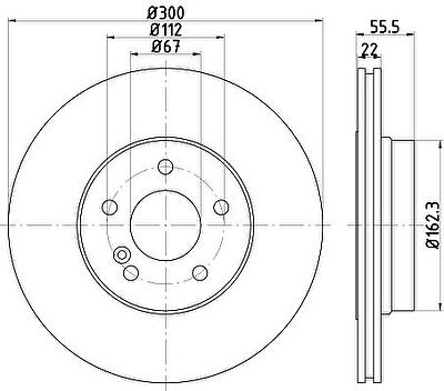 Textar 92176203 тормозной диск на MERCEDES-BENZ E-CLASS универсал (S210)