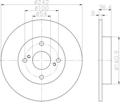 Textar 92181303 тормозной диск на TOYOTA COROLLA Liftback (_E8_)