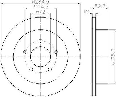 Textar 92194003 тормозной диск на JEEP CHEROKEE (KJ)