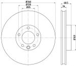 Textar 92219605 тормозной диск на VW TOUAREG (7P5)