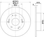 Textar 92227603 тормозной диск на HONDA ACCORD VII Tourer (CM)