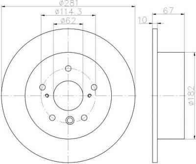 Textar 92240203 тормозной диск на TOYOTA CAMRY седан (_XV4_)