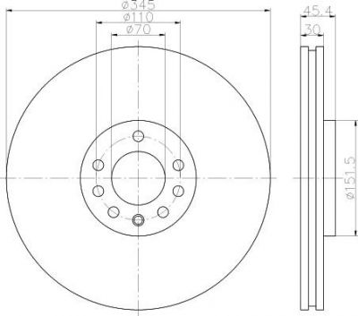 Textar 92242403 тормозной диск на SAAB 9-3 (YS3F)