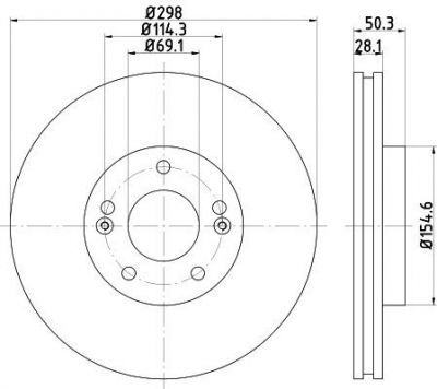 Textar 92253603 тормозной диск на HYUNDAI SANTA FE II (CM)