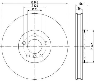 Textar 92253725 тормозной диск на 5 (F10, F18)