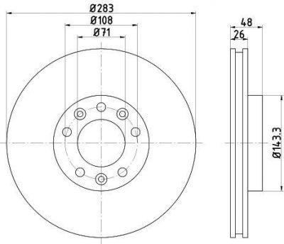 Textar 92267203 тормозной диск на CITROEN C4 Picasso II