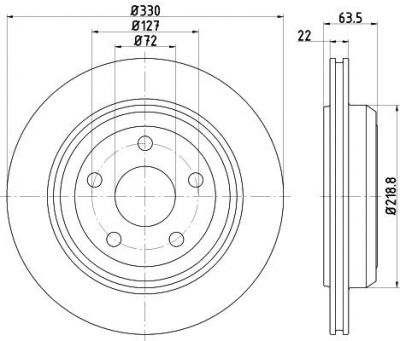 Textar 92273403 тормозной диск на JEEP GRAND CHEROKEE IV (WK, WK2)