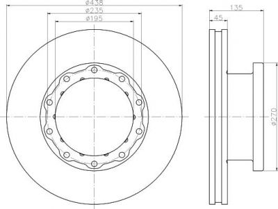 Textar 93058200 тормозной диск на MERCEDES-BENZ O 404
