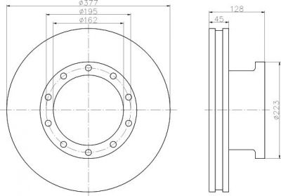 Textar 93086900 тормозной диск на MAN M 2000 M