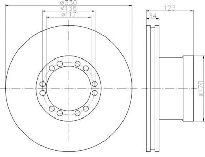 Textar 93142400 тормозной диск на DAF LF 45