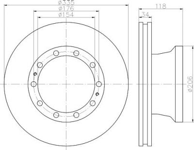 Textar 93143100 тормозной диск на MAN TGL