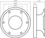Textar 93192200 тормозной диск на RENAULT TRUCKS Midlum