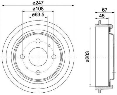 Textar 94001600 тормозной барабан на FORD TAUNUS '80 (GBS, GBNS)