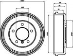 Textar 94002600 тормозной барабан на PUCH G-MODELL (W 463)