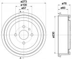 Textar 94003700 тормозной барабан на OPEL KADETT E Combo (38_, 48_)