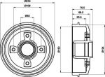 Textar 94014300 тормозной барабан на PEUGEOT 306 Наклонная задняя часть (7A, 7C, N3, N5)