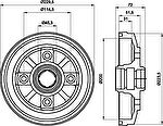 Textar 94016100 тормозной барабан на MAZDA 626 II (GC)