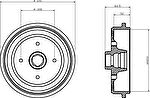 Textar 94020500 тормозной барабан на AUDI 80 (89, 89Q, 8A, B3)