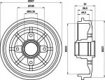 Textar 94024900 тормозной барабан на PEUGEOT 306 Наклонная задняя часть (7A, 7C, N3, N5)