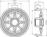 Textar 94028200 тормозной барабан на PEUGEOT 206 SW (2E/K)